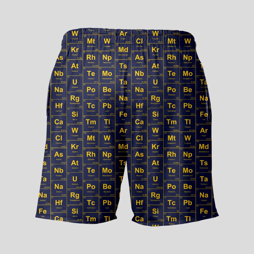 Chemical Elements Navy Geeky Drawstring Shorts - Geeksoutfit