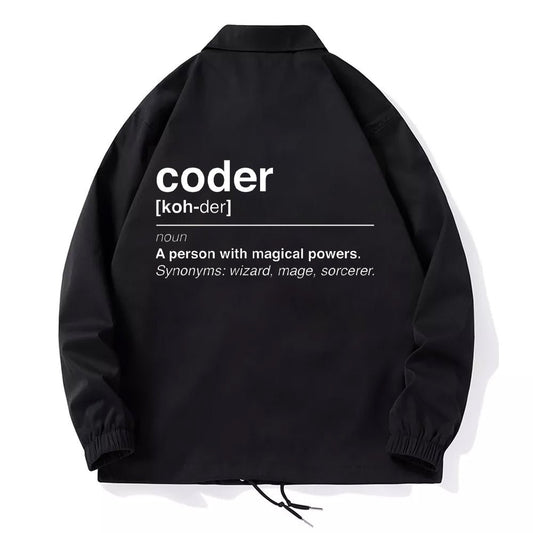 Coder Definition Coach Jacket - Geeksoutfit