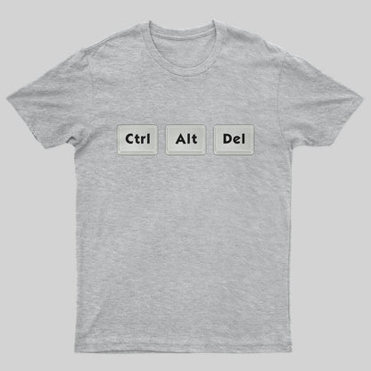 Ctrl Alt Del Key T-Shirt - Geeksoutfit