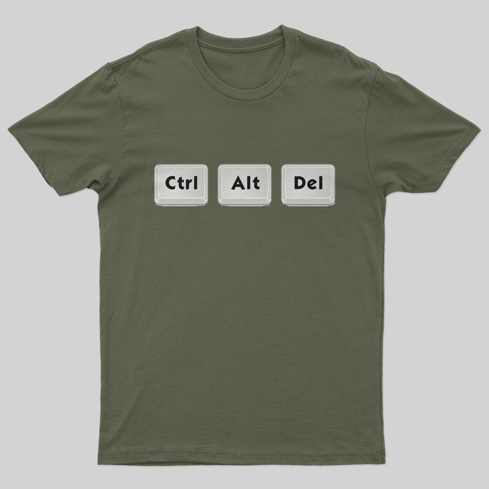 Ctrl Alt Del Key T-Shirt - Geeksoutfit