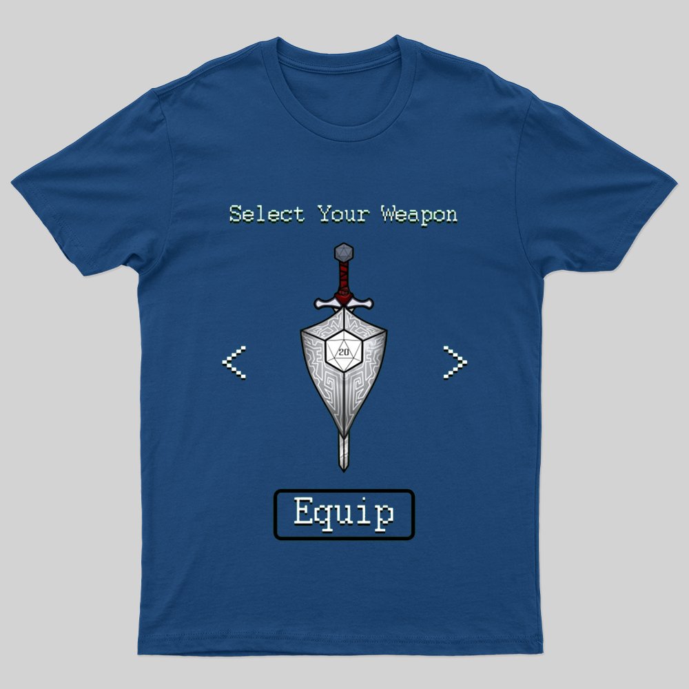 D&D Select Your Weapon: Sword&Shield T-Shirt - Geeksoutfit
