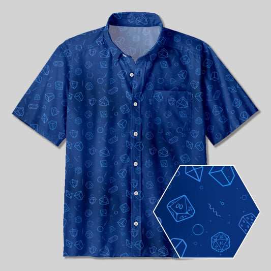 DND Polyhedra in Seawater Button Up Pocket Shirt - Geeksoutfit