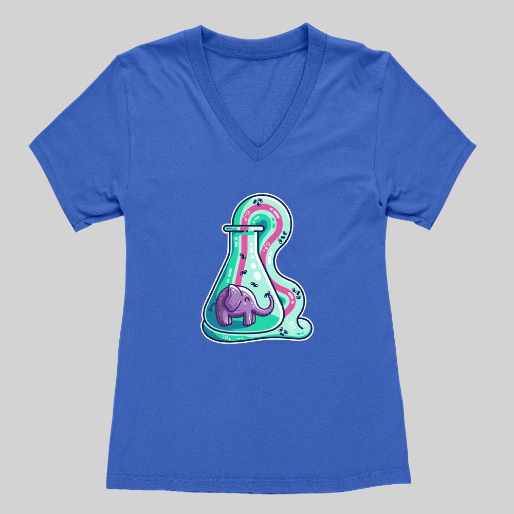 Elephant Toothpaste Chemistry Experiment Women's V-Neck T-shirt - Geeksoutfit