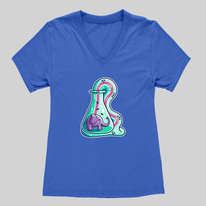 Elephant Toothpaste Chemistry Experiment Women's V-Neck T-shirt - Geeksoutfit