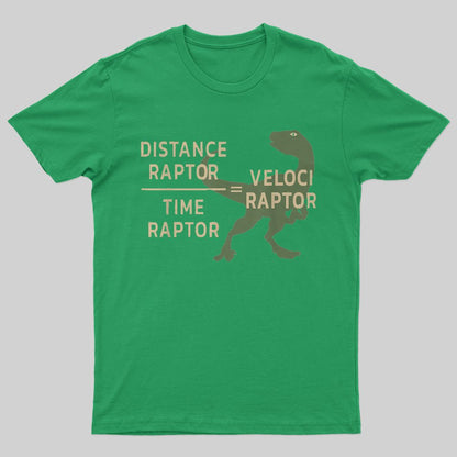 Equations Of Motion Science Velociraptor T-Shirt - Geeksoutfit