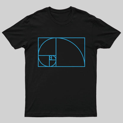 Fibonacci Sequence Golden Ratio Blue T-Shirt - Geeksoutfit