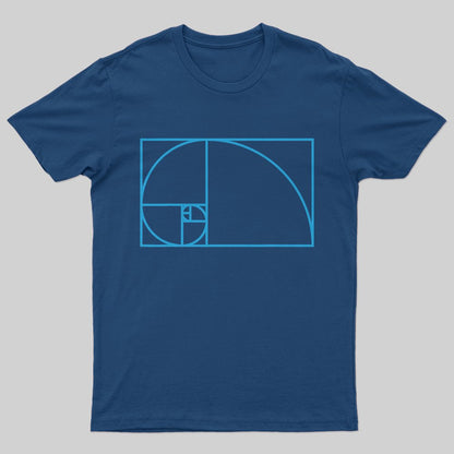 Fibonacci Sequence Golden Ratio Blue T-Shirt - Geeksoutfit