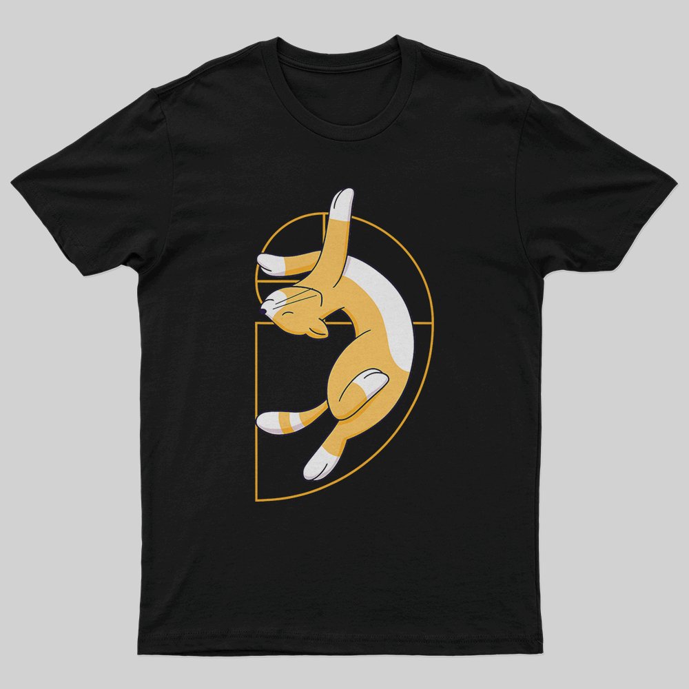 Fibonacci Spiral Cat T-Shirt - Geeksoutfit