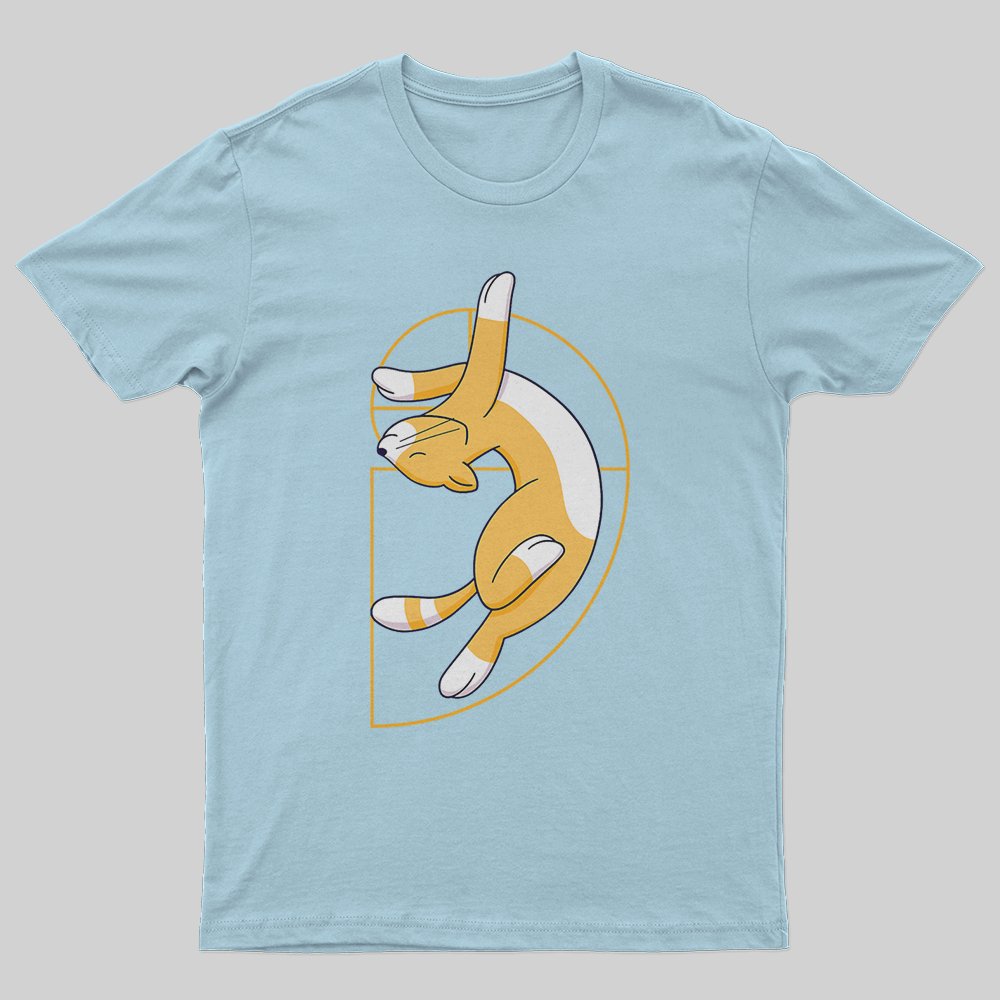 Fibonacci Spiral Cat T-Shirt - Geeksoutfit
