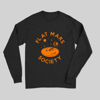 Flat Mars Long Sleeve T-Shirt - Geeksoutfit