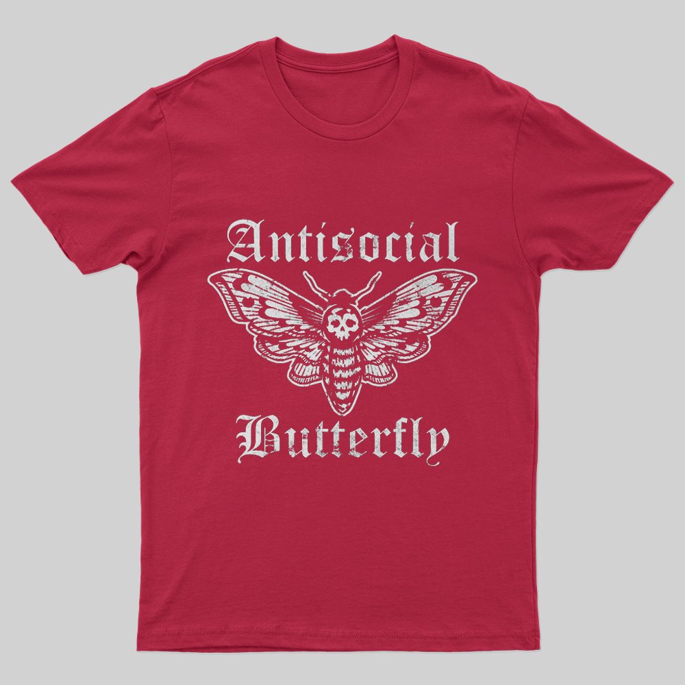 Funny Antisocial Butterfly T-Shirt - Geeksoutfit