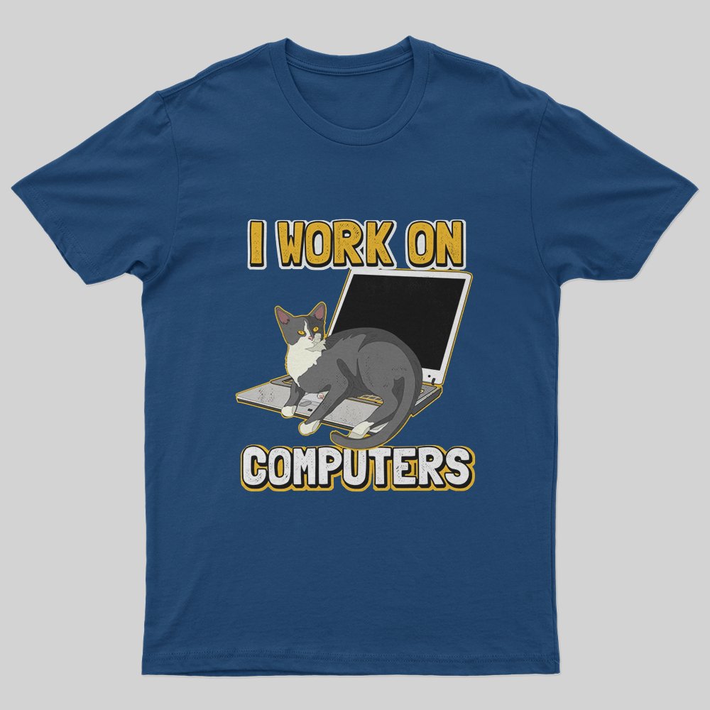 Funny cat of a computer scientist T-Shirt - Geeksoutfit
