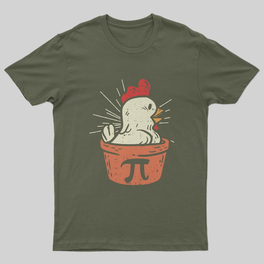 Funny Chicken Pot Pi T-Shirt - Geeksoutfit