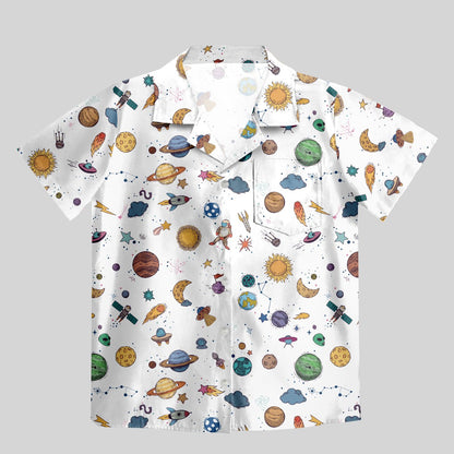 Funny Outer Space Button Up Pocket Shirt - Geeksoutfit