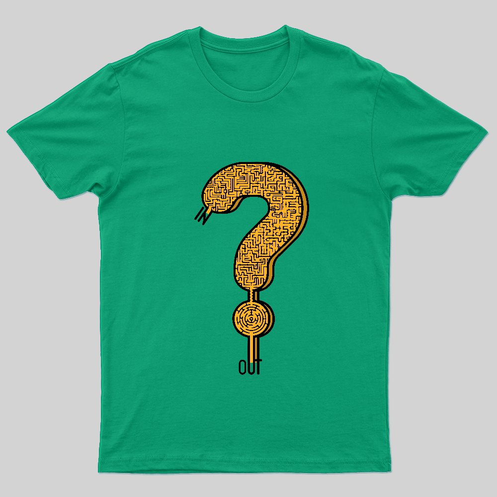 Funny Question Mark Maze T-Shirt - Geeksoutfit