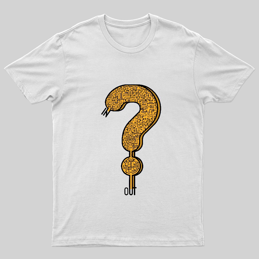 Funny Question Mark Maze T-Shirt - Geeksoutfit