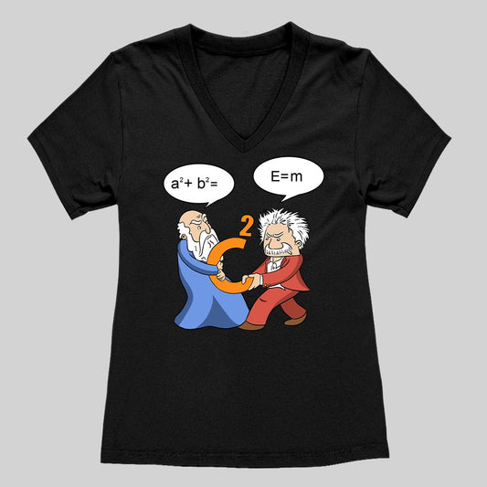 Funny Scientist Women's V-Neck T-shirt - Geeksoutfit