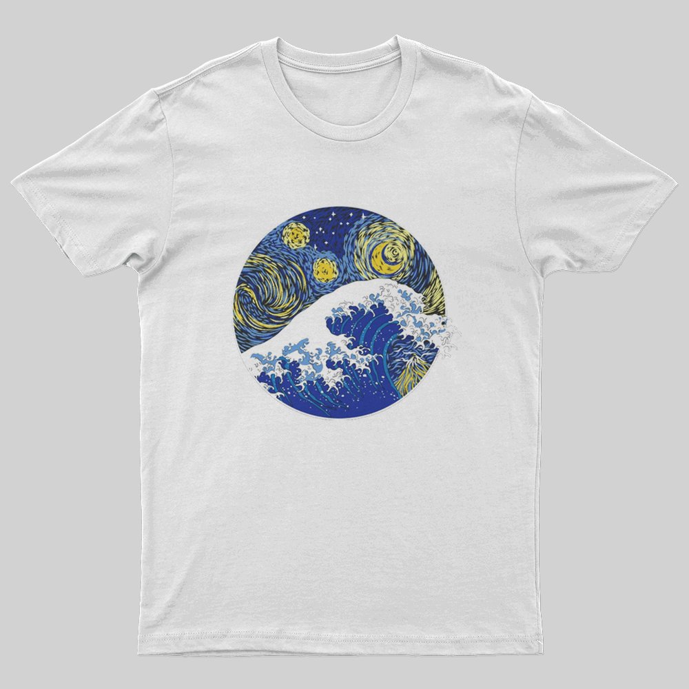 Great Starry Wave Off Kanagawa T-Shirt - Geeksoutfit