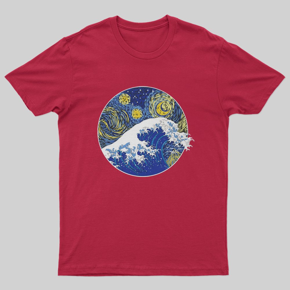 Great Starry Wave Off Kanagawa T-Shirt - Geeksoutfit