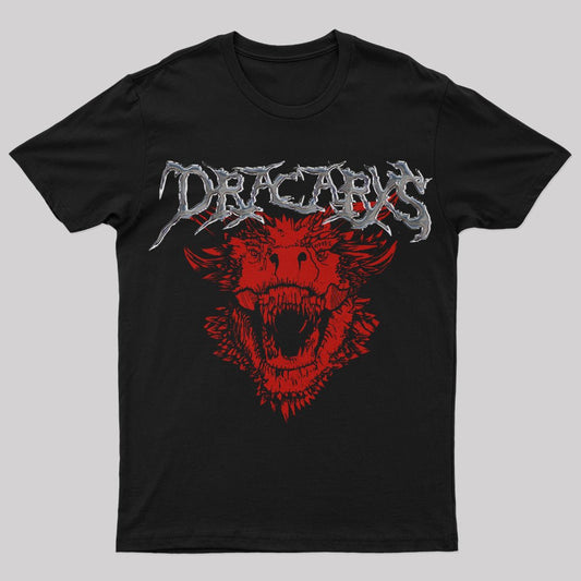 Heavy Metal Band Logo Dracarys T-Shirt - Geeksoutfit