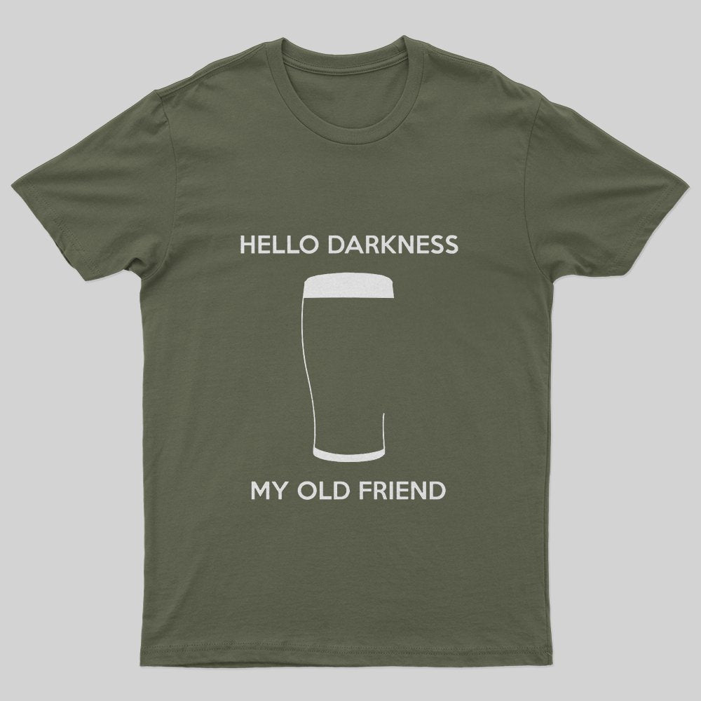 Geeksoutfit Hello Darkness My Old Friend Nerdy Graphic T-Shirt for Sale