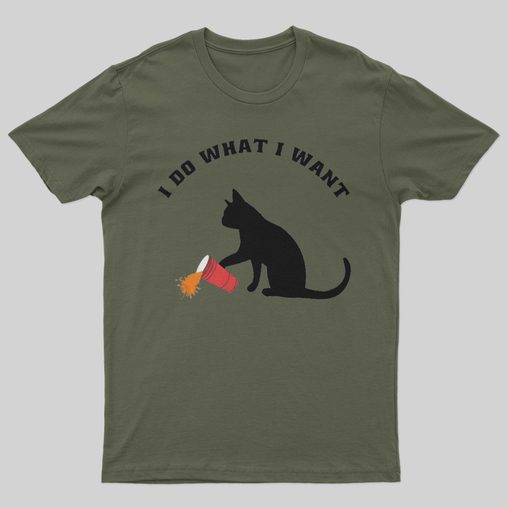 I do what i want funny cat T-Shirt - Geeksoutfit