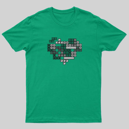 Keyboard Heart T-Shirt - Geeksoutfit