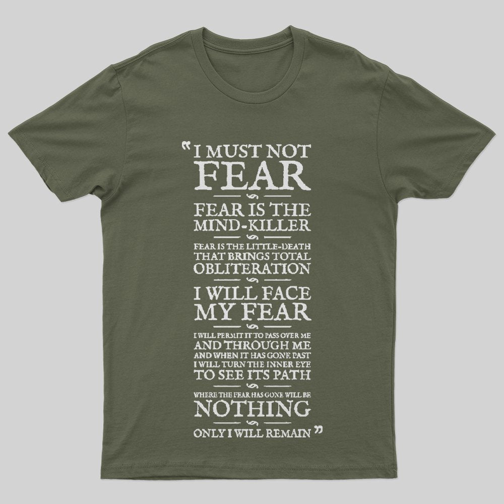 Litany Against Fear T-Shirt - Geeksoutfit