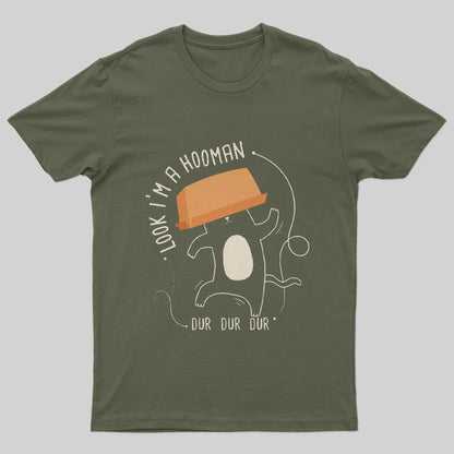 Look Im A Hooman Funny Cat Lover And Cat Owner T-Shirt - Geeksoutfit