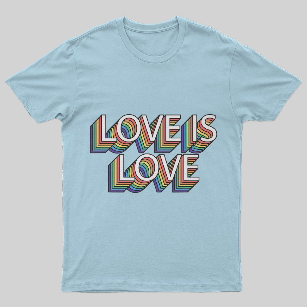 Love Is Love Gay Pride Retro Vintage LGBT Pride Month T-Shirt - Geeksoutfit