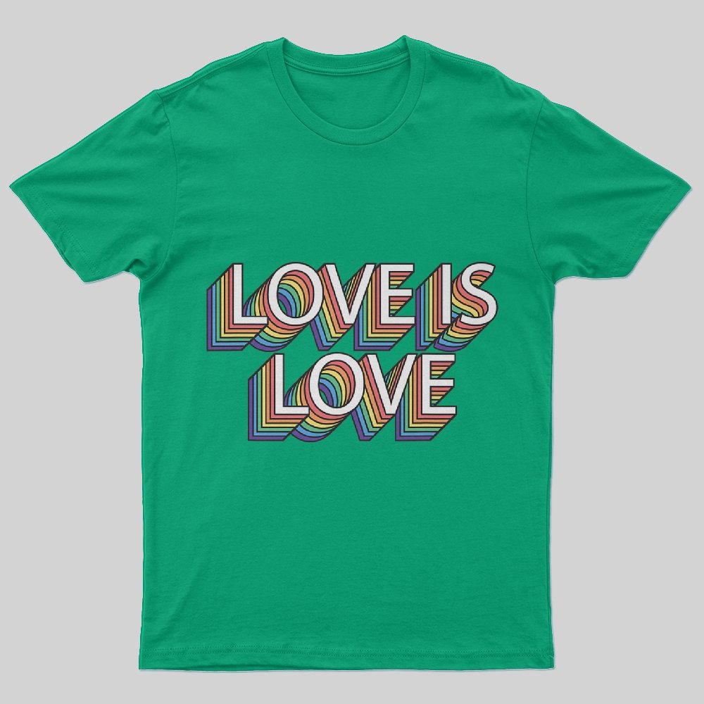 Love Is Love Gay Pride Retro Vintage LGBT Pride Month T-Shirt - Geeksoutfit