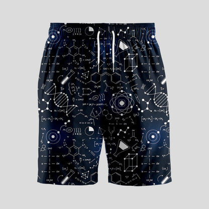 Mad Science Lab Black Geeky Drawstring Shorts - Geeksoutfit