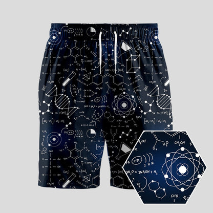 Mad Science Lab Black Geeky Drawstring Shorts - Geeksoutfit