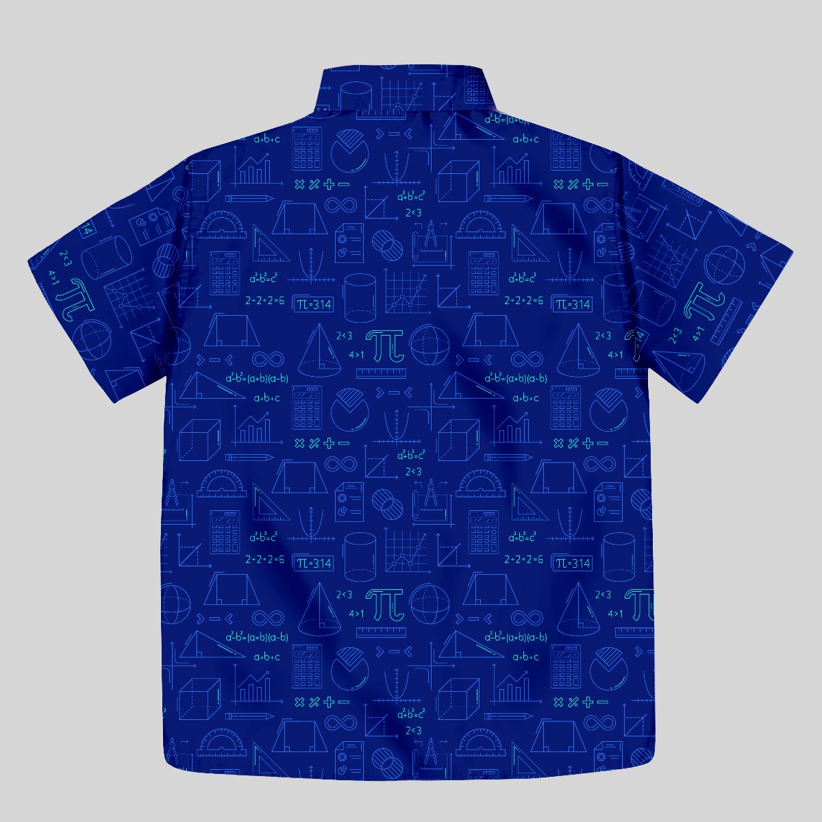 Math Geometry Cube Formula Pi Elements Button Up Pocket Shirt - Geeksoutfit