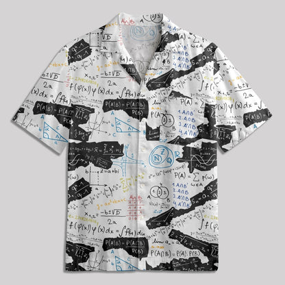 Mathematical Formula Button Up Pocket Shirt - Geeksoutfit