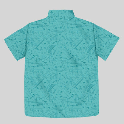 Mathematical Geometry Button Up Pocket Shirt - Geeksoutfit