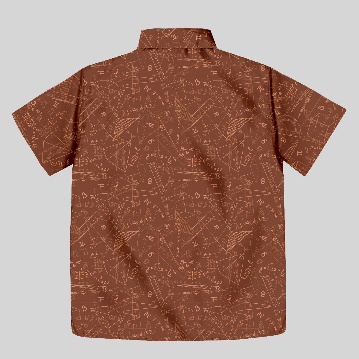 Mathematical Geometry Button Up Pocket Shirt - Geeksoutfit