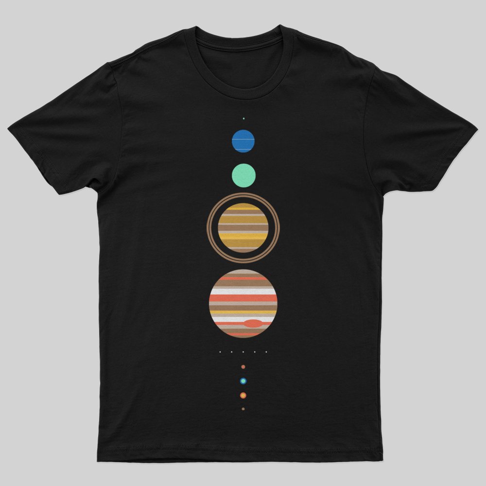 Minimal Solar System T-Shirt - Geeksoutfit