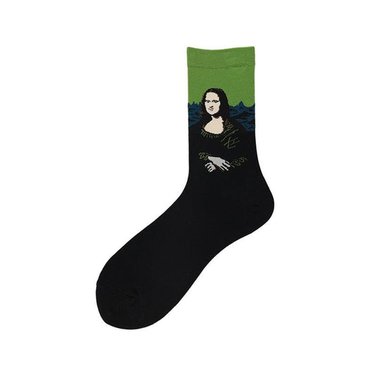 Mona Lisa Men's Crew Socks - Geeksoutfit