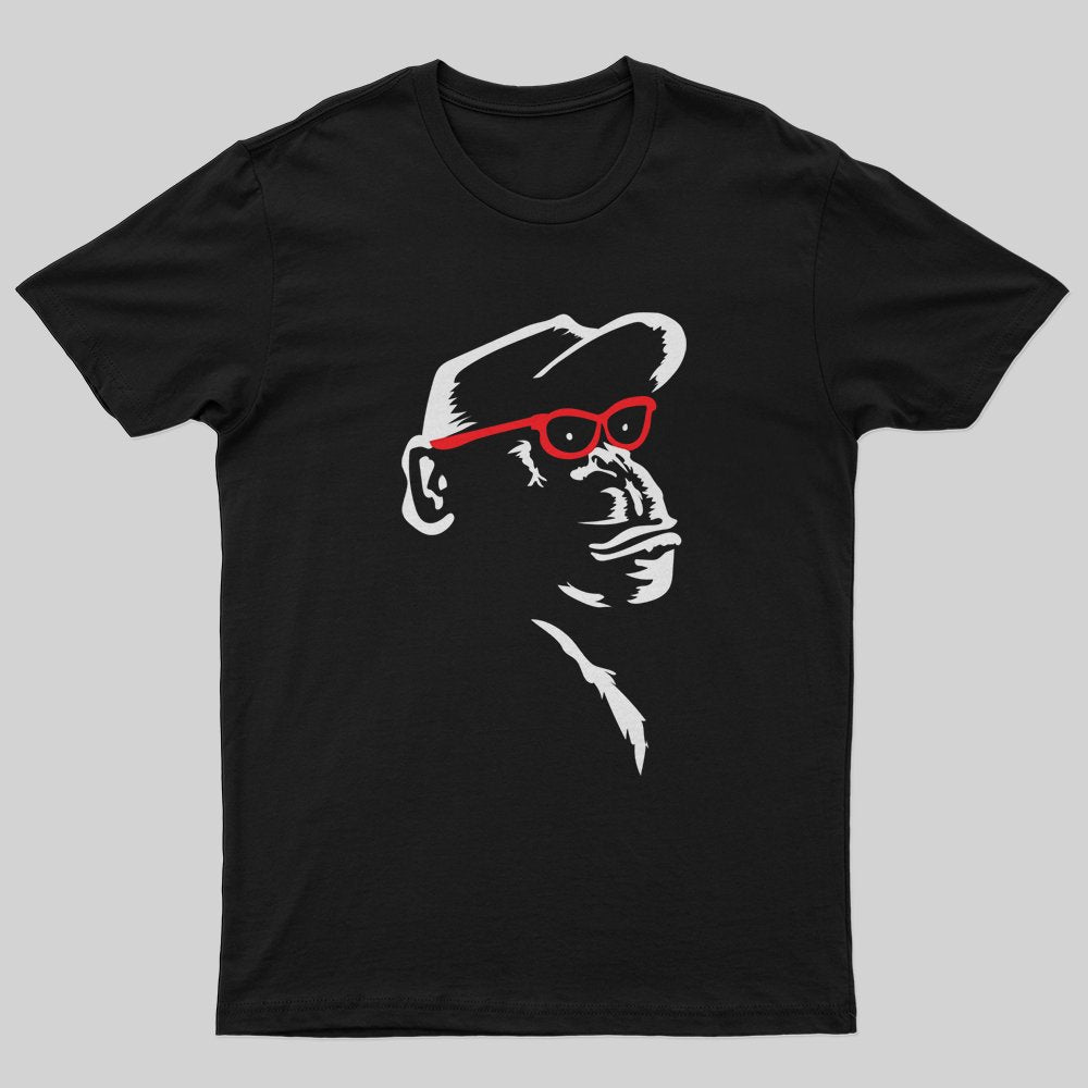 Monkey With Red Glasses T-Shirt - Geeksoutfit