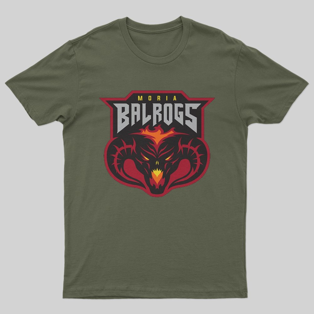 Moria Balrogs Team Logo T-Shirt - Geeksoutfit