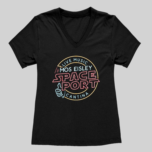 Mos Eisley Space Port Women's V-Neck T-shirt - Geeksoutfit