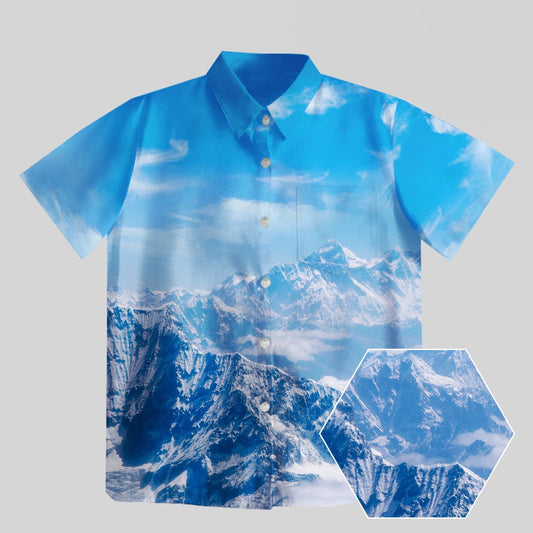 Mount Everest Button Up Pocket Shirt - Geeksoutfit