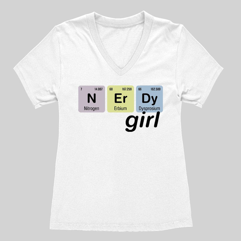 Nerdy Girl Women's V-Neck T-shirt - Geeksoutfit