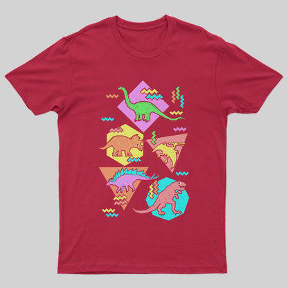 Nineties Dinosaur Pattern T-Shirt - Geeksoutfit