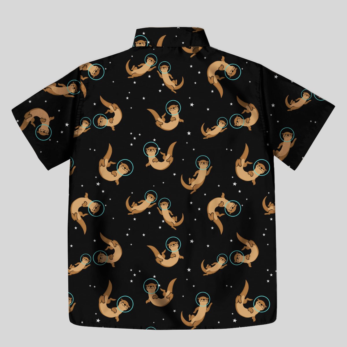 Otter Astronaut Button Up Pocket Shirt - Geeksoutfit