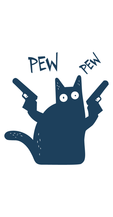 Pew Pew Cat T-Shirt - Geeksoutfit