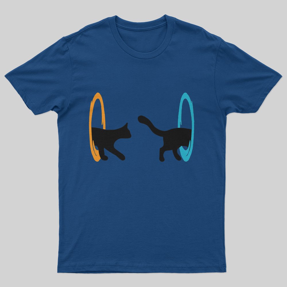 Portal Cat T-Shirt - Geeksoutfit