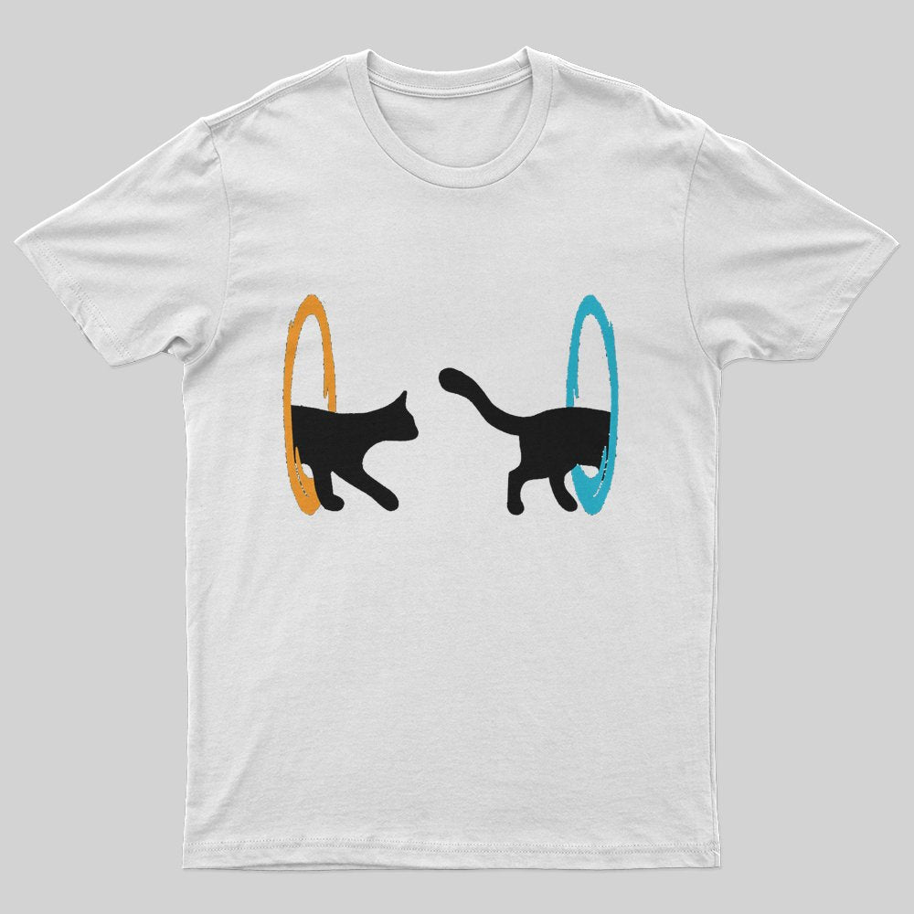 Portal Cat T-Shirt - Geeksoutfit