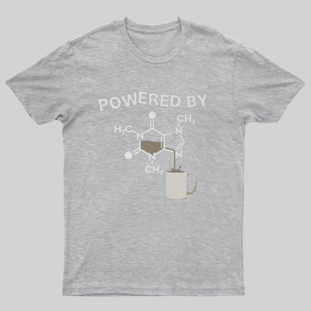 Powered By Caffeine Unisex Geek T-shirt - Geeksoutfit